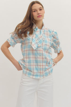 Patriotic Plaid Top