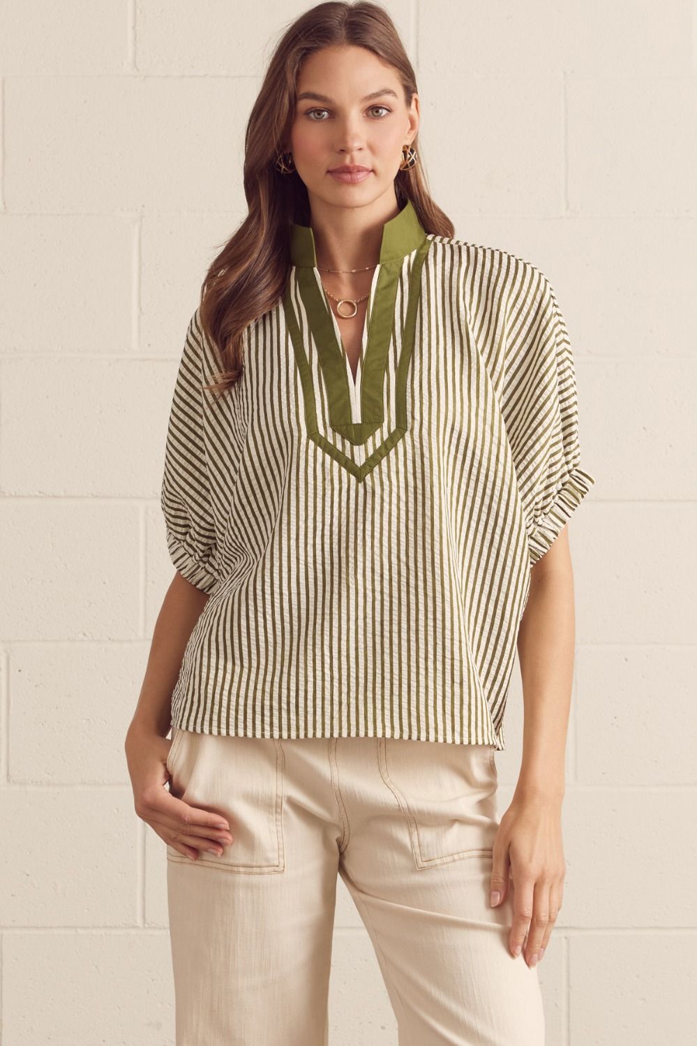 Striped Dolman Top