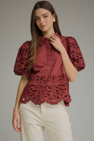 Puff Eyelet & Scallop Trim