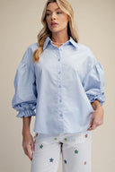 Button Down Poplin Top