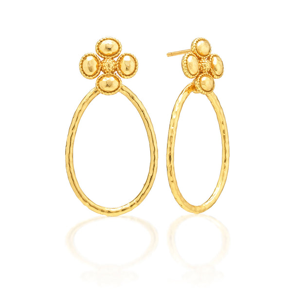 Berry Clover Teardrop Earrings