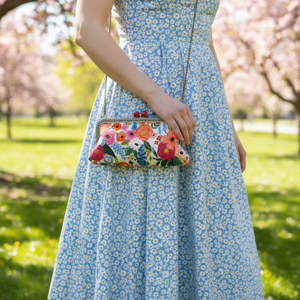 Kiki & Syds Cell Phone Clutch-Garden Party Cream