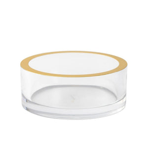 Clear & Gold Rim Wine Coaster