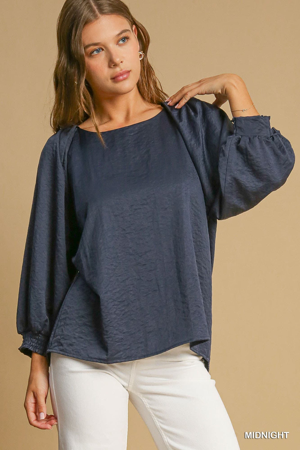 Round Neck High Low Top