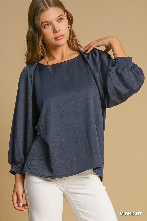 Round Neck High Low Top
