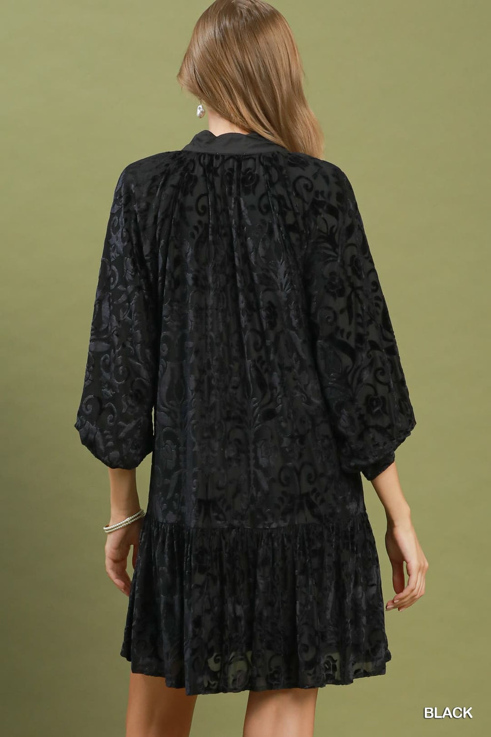 Velvet Tiered Mini Dress