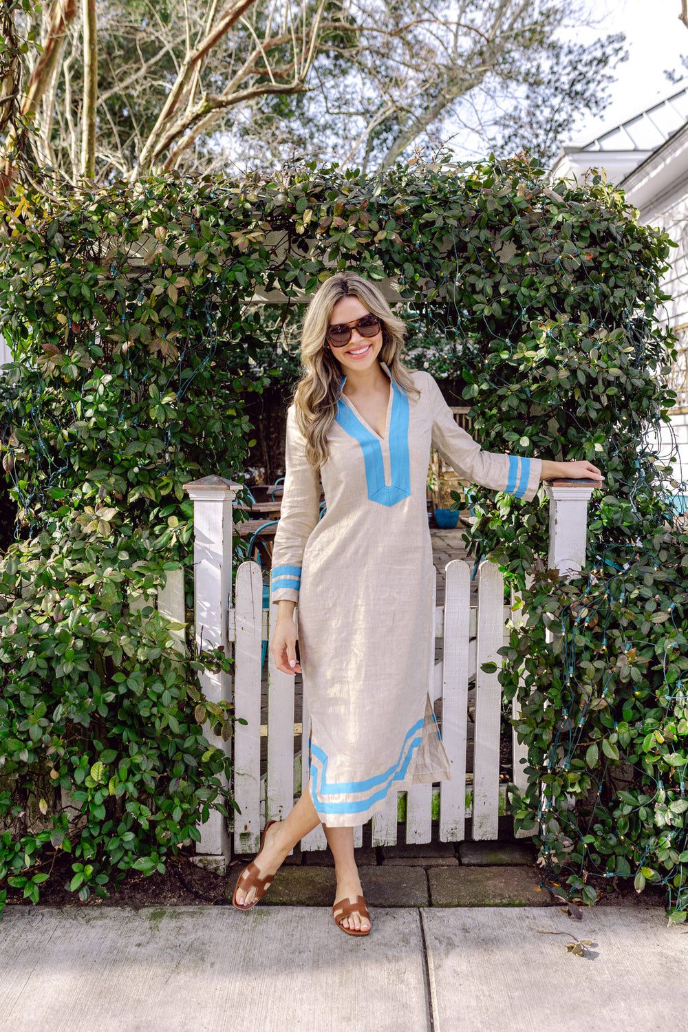 Gold Long Sleeve Classic Maxi Tunic