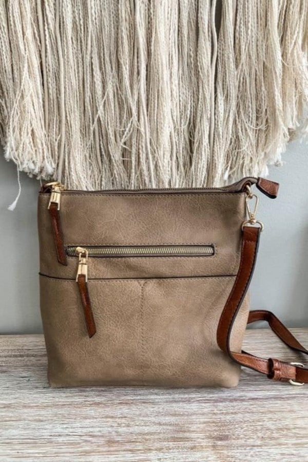 Elina Zipper Front Crossbody Bag