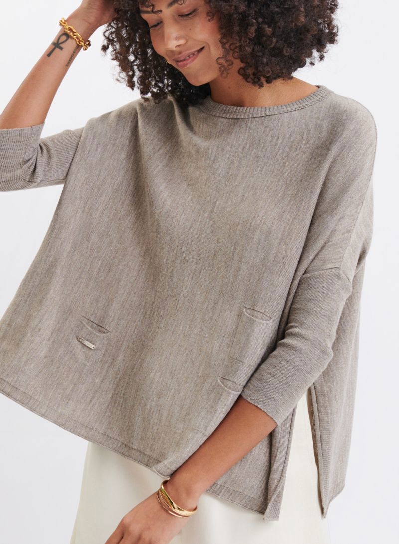 Catalina Crewneck Sweater - Driftwood