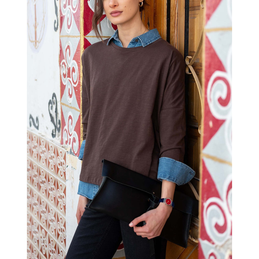 Catalina Slub Tee - Espresso