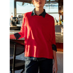 Catalina Slub Tee - Harvest red