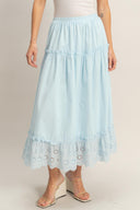 Tiered Eyelet Skirt