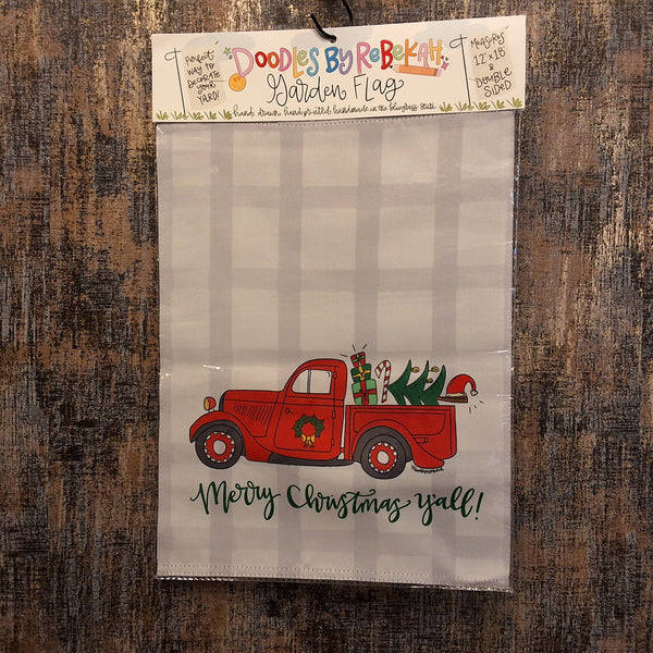 Christmas Truck Garden Flag