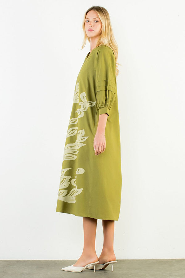 Flower Print Midi Dress