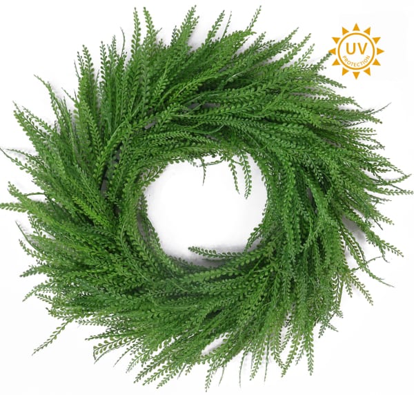 Dark Green Bead Grass Wreath