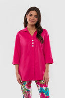 Akoya Shell Button Back Shirt